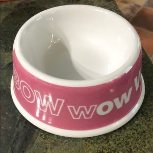 Victoria’s Secret dog food bowl.